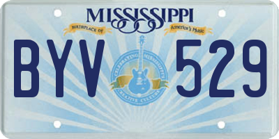 MS license plate BYV529