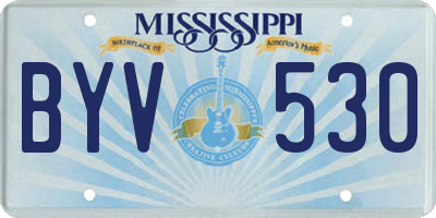 MS license plate BYV530