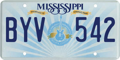 MS license plate BYV542
