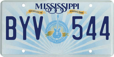 MS license plate BYV544