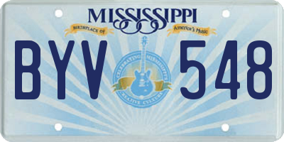 MS license plate BYV548