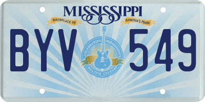 MS license plate BYV549