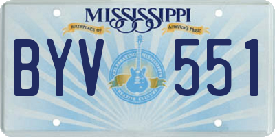 MS license plate BYV551