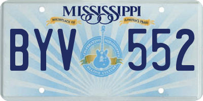 MS license plate BYV552