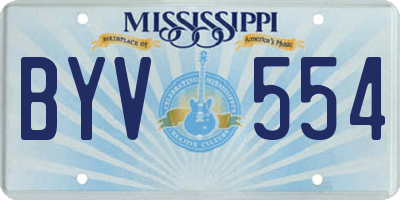 MS license plate BYV554