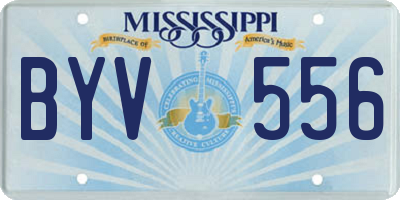 MS license plate BYV556