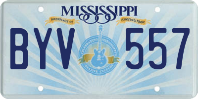 MS license plate BYV557