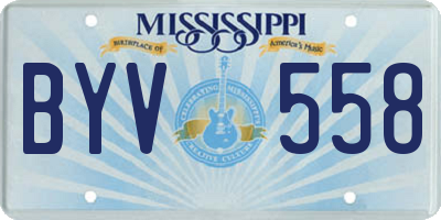 MS license plate BYV558
