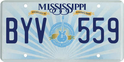 MS license plate BYV559