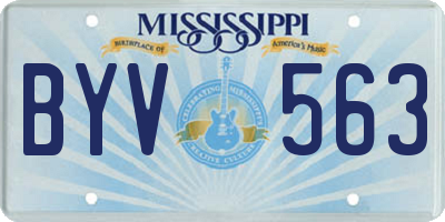 MS license plate BYV563