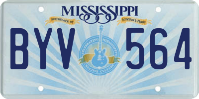 MS license plate BYV564