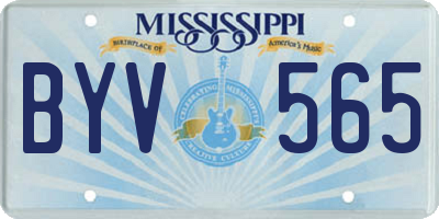 MS license plate BYV565