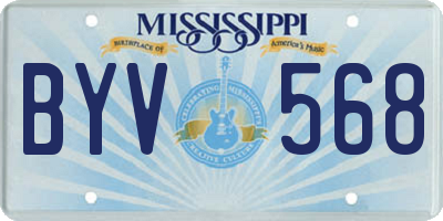 MS license plate BYV568