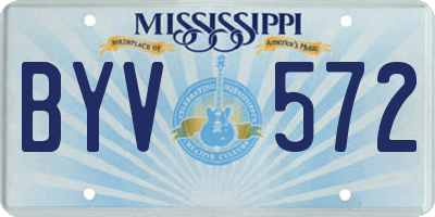 MS license plate BYV572