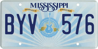 MS license plate BYV576
