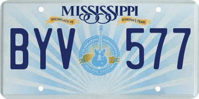 MS license plate BYV577