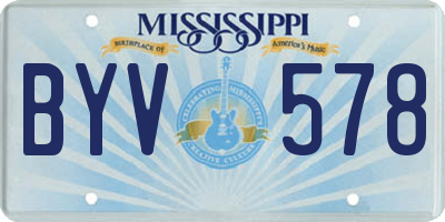 MS license plate BYV578