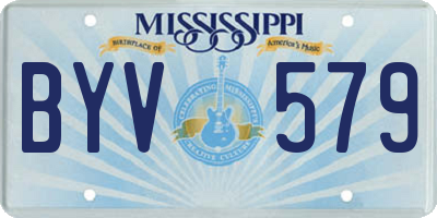MS license plate BYV579