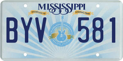 MS license plate BYV581