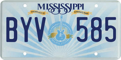 MS license plate BYV585