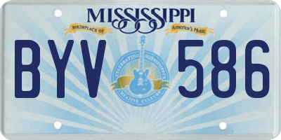 MS license plate BYV586
