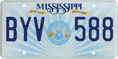 MS license plate BYV588