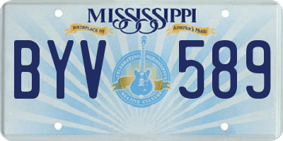 MS license plate BYV589