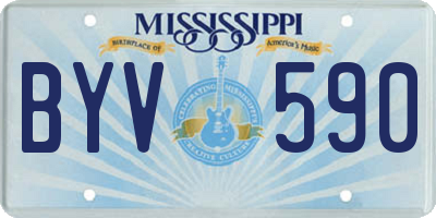 MS license plate BYV590
