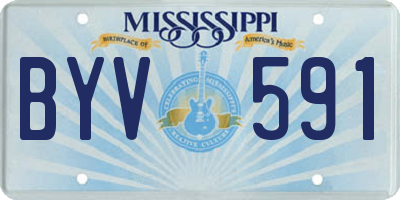 MS license plate BYV591
