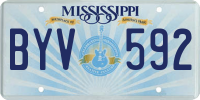 MS license plate BYV592
