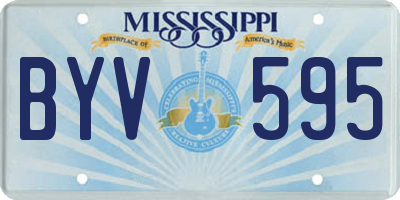 MS license plate BYV595