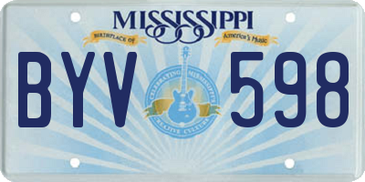 MS license plate BYV598