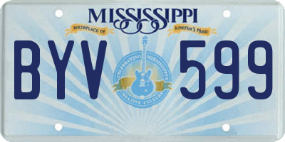 MS license plate BYV599