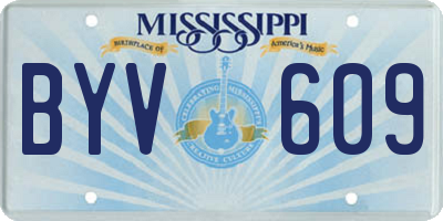 MS license plate BYV609