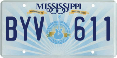 MS license plate BYV611