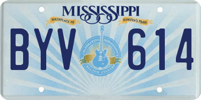MS license plate BYV614