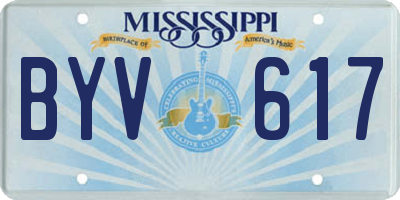 MS license plate BYV617