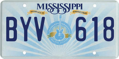 MS license plate BYV618