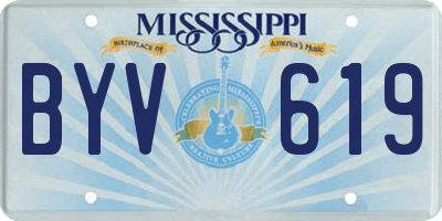 MS license plate BYV619