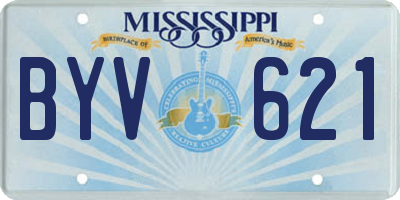 MS license plate BYV621
