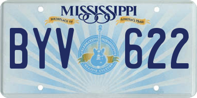 MS license plate BYV622