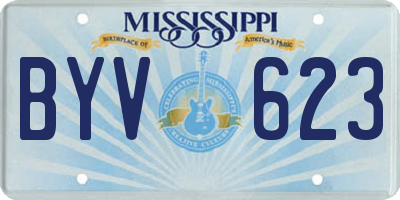 MS license plate BYV623
