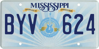 MS license plate BYV624