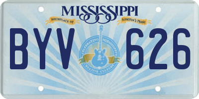 MS license plate BYV626