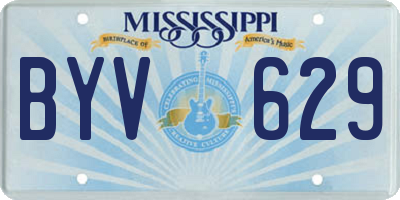 MS license plate BYV629