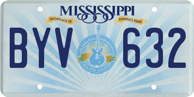 MS license plate BYV632