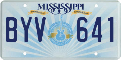 MS license plate BYV641