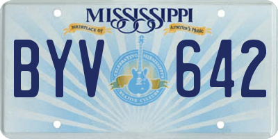 MS license plate BYV642