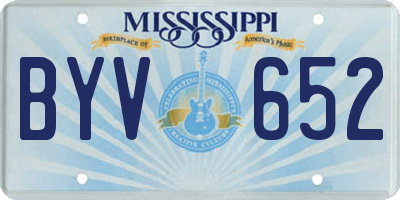 MS license plate BYV652
