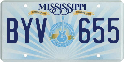 MS license plate BYV655